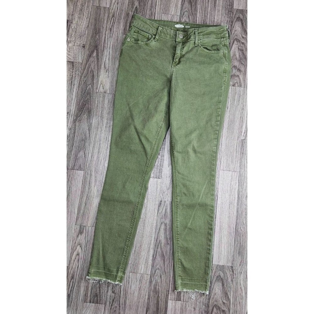 (3/$35) Old Navy Womens Size 6 Rockstar Super Skinny Pockets Denim Green Jeans‎